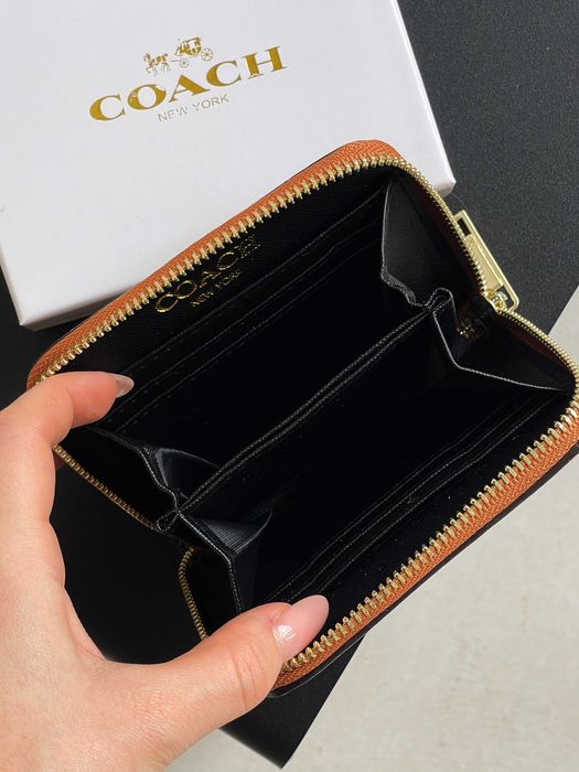 Женский кошелек Coach мини с коробкой Коуч маленький