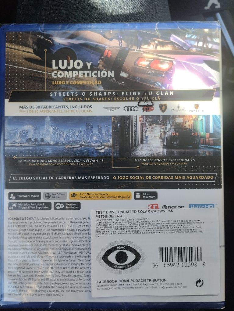 Jogo PS5 Test drive Unlimited Solar Crown novo