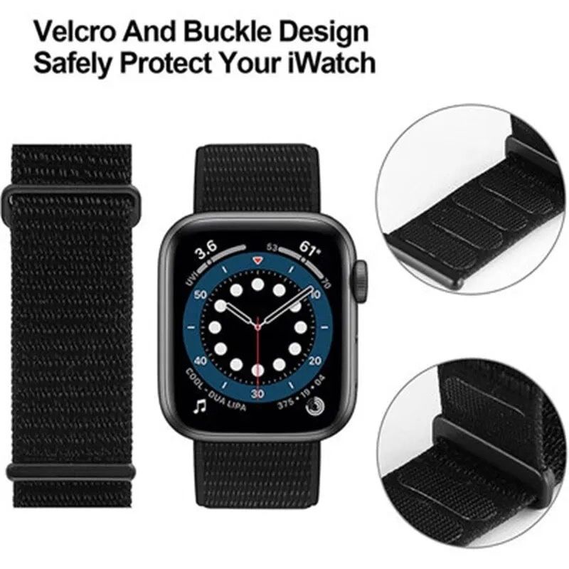 Różowy Nylonowy Pasek Apple Watch 4 / 5 / 6 / 7 / 8 / 9 /ULTRA