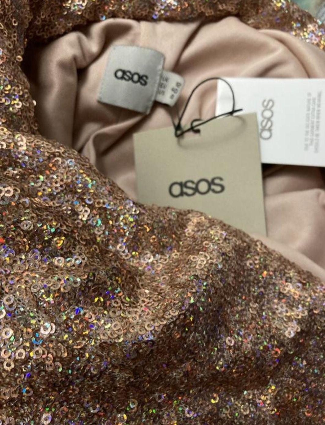 Жіноче блискуче плаття міні з паєток Asos