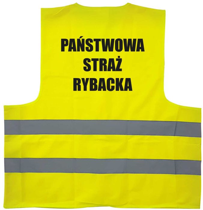kamizelka odblaskowa, kamizelka z nadrukiem państwowa straż rybacka