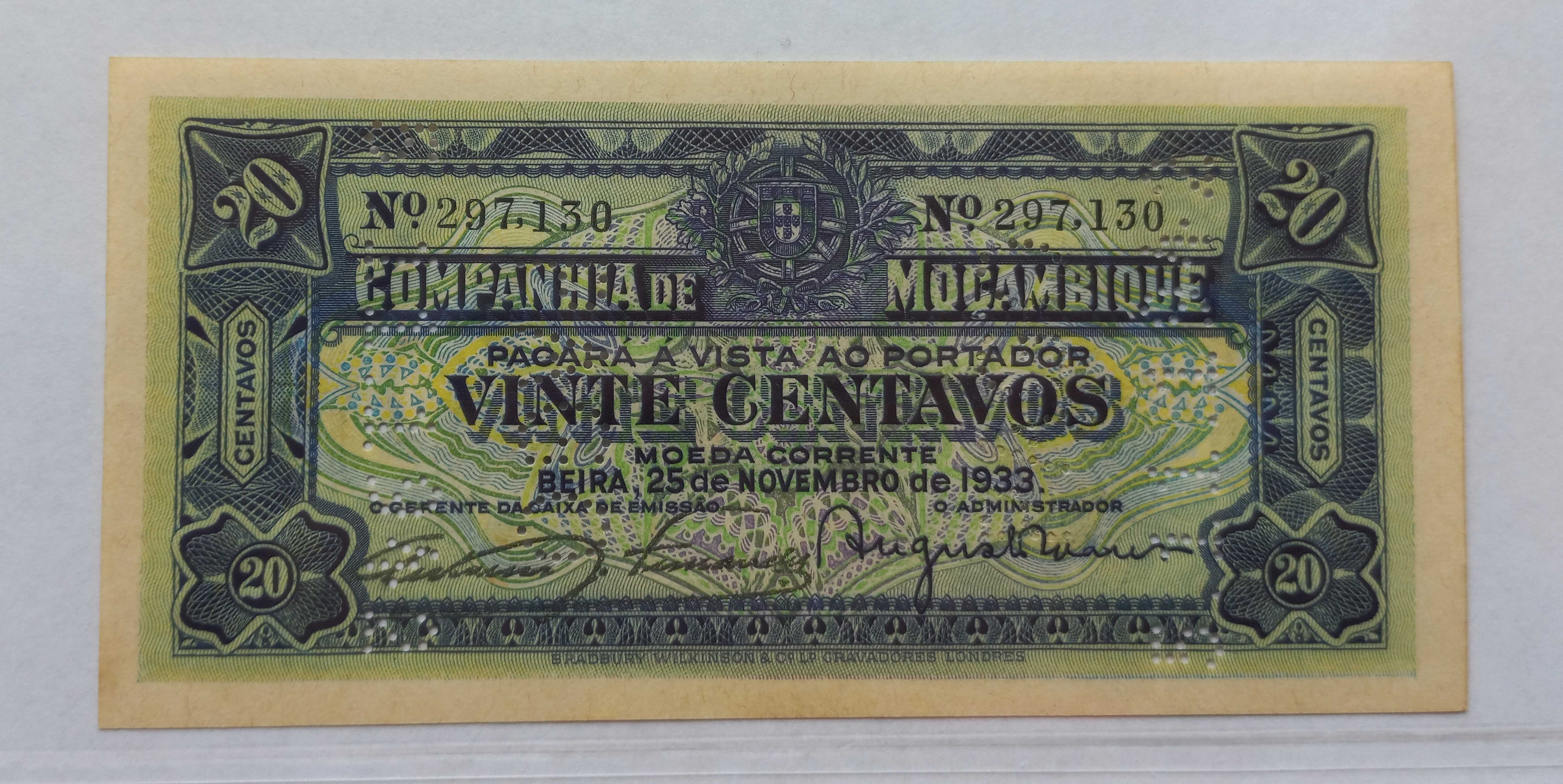 Banknot - Mozambik 1942 rok.