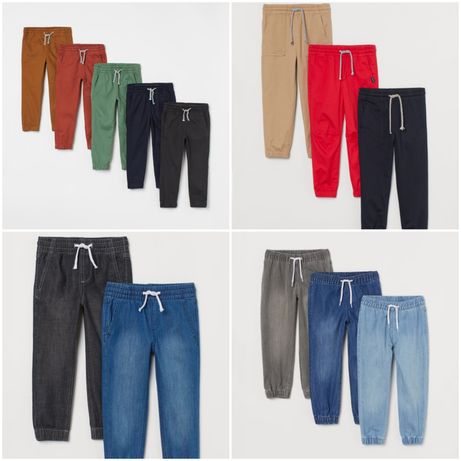 Джинсовые джоггеры H&M 3-4-5-6-7-8 лет джинсы штаны