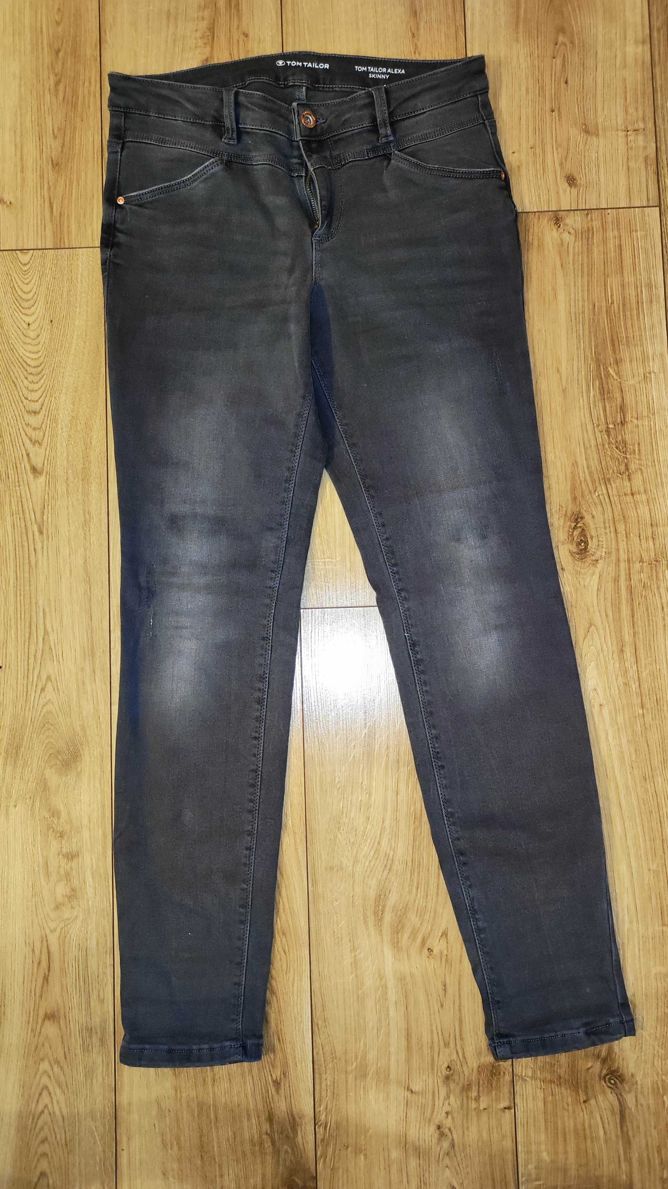 TomTailor spodnie jeans czarne roz 38/40