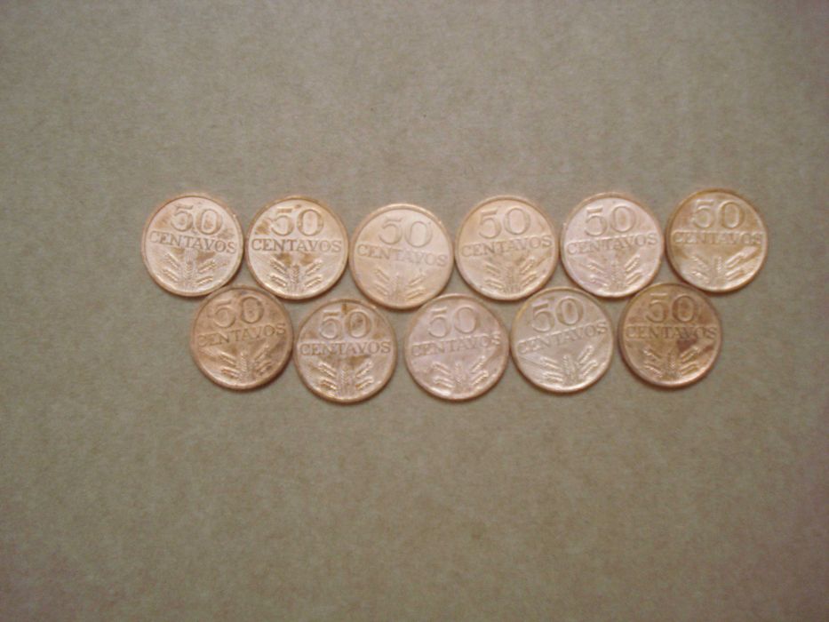 Colecção completa de 50 Centavos em Bronze