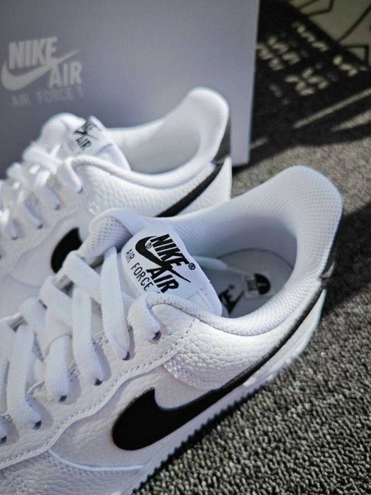 Buty meskie Mokasyny Nike_ Air_ Force_ 1_ Low '07_ Black i Biały R.44