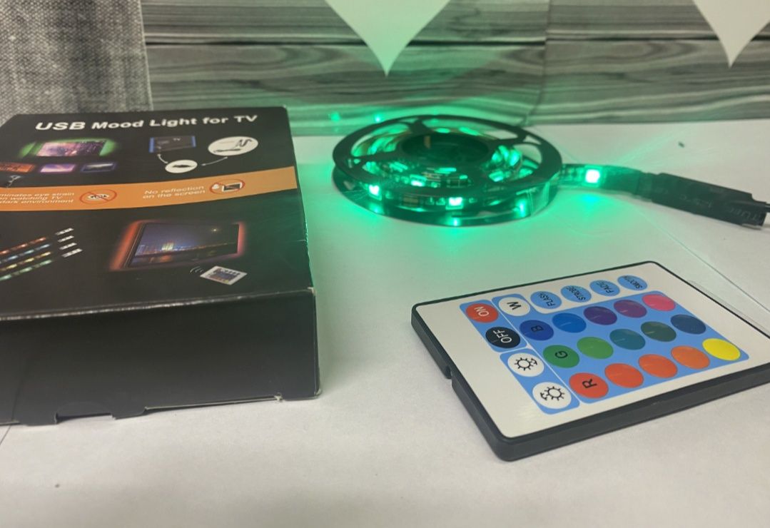Taśma led pilot 1m kolorowa do telewizora rgb
