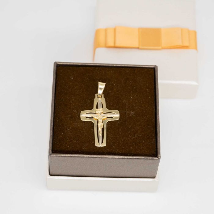złota zawieszka 585 KRZYŻ krzyżyk 1,76 gram 37mm NOWY WYSYŁKA GRATIS
