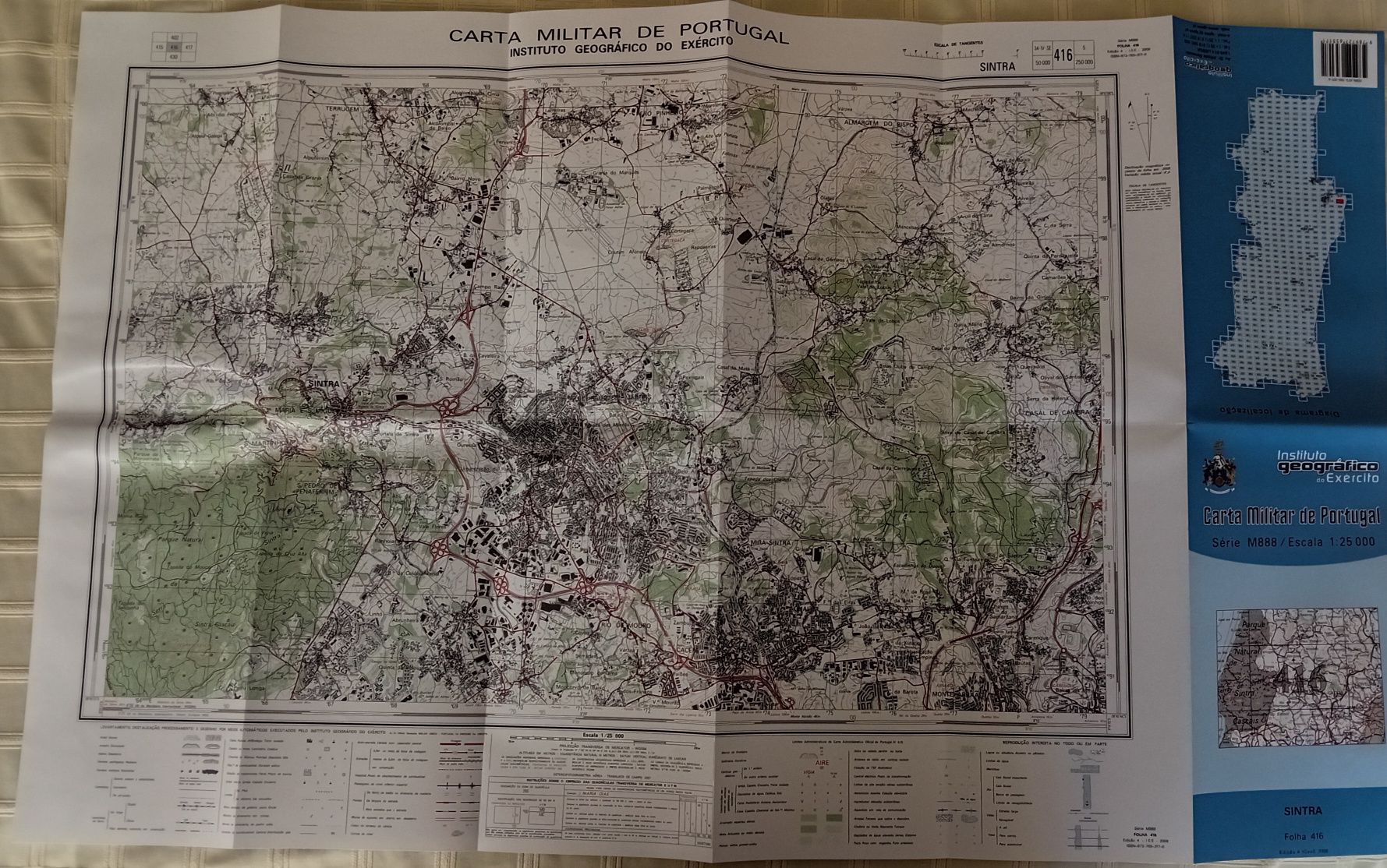 Carta militar de Colares - Escala 1: 25 000