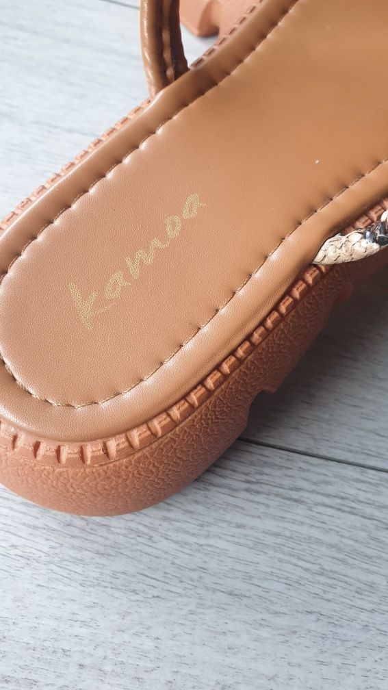 Klapki damskie na platformie