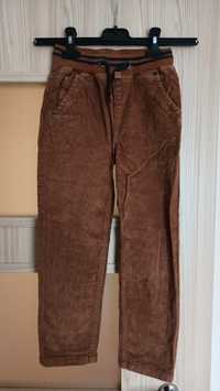 R. 122 cool club spodnie sztruksowe miodowe musztardowe na gumce