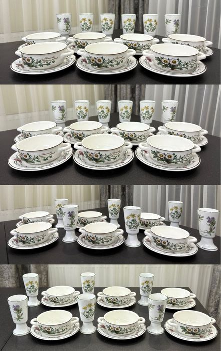 Фарфоровая супница бульоница Villeroy Boch серия Botanika GDR Германия