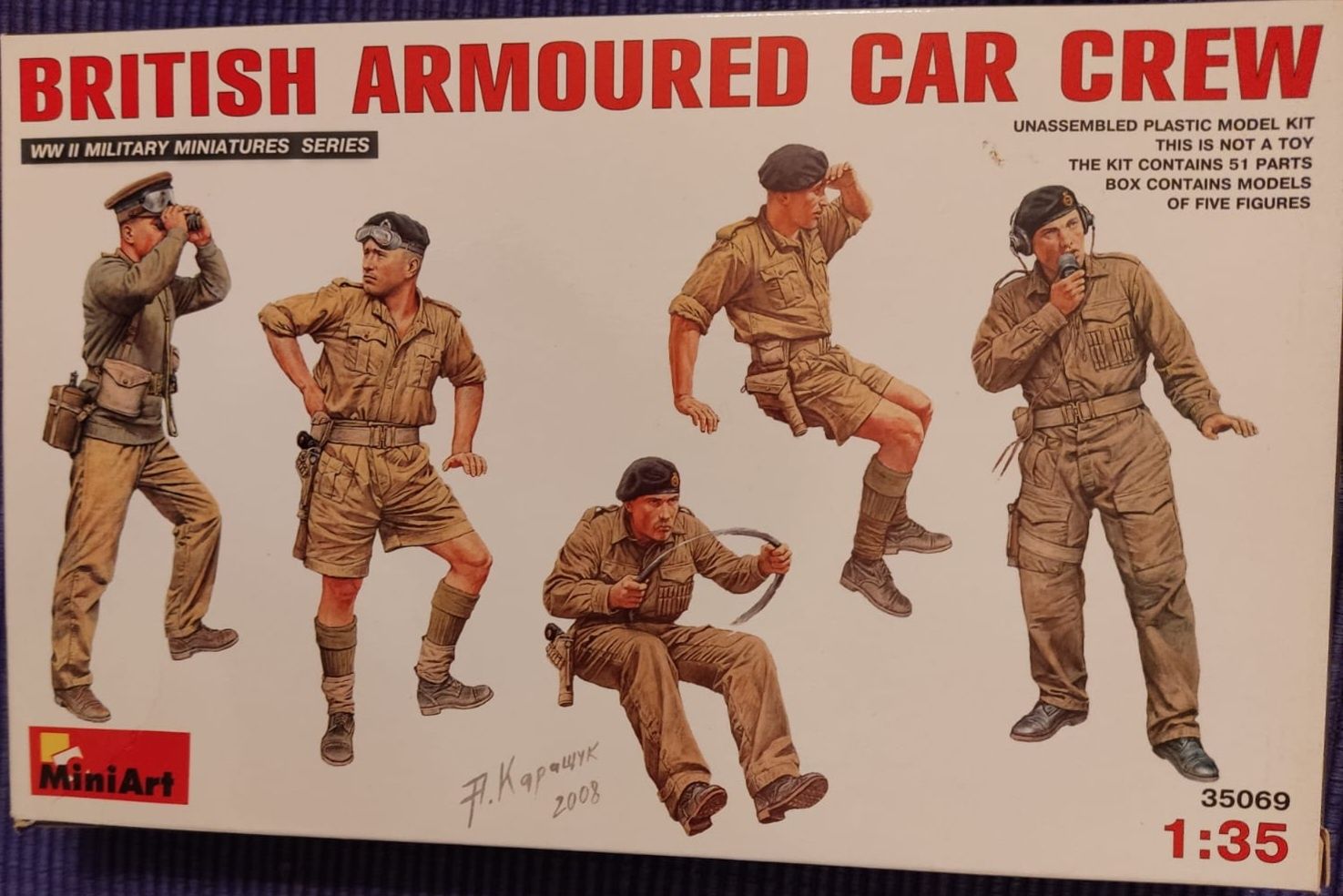 OKAZJA ! Model do sklejania. British Armoured Car Crew