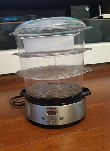 Parowar elektryczny Clarus – zdrowe gotowanie na parze – 800 W – 9 l