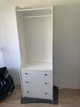 Szafa garderoba ikea hauga szafa otwarta 3 szuflady biały 70x199 cm