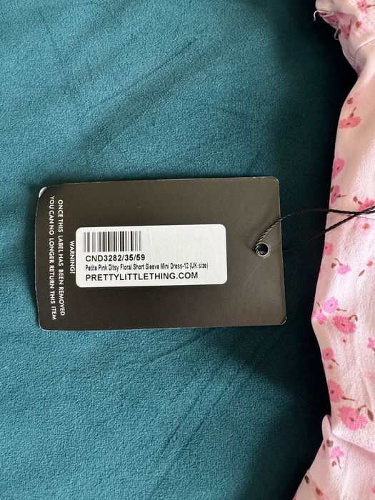 Нова рожева міні-сукня в квітковий принт PrettyLittleThing, 12 UK size