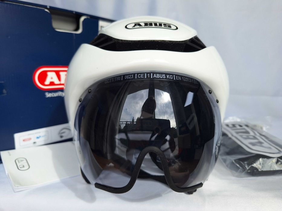 Kask rowerowy czasowy Abus GameChanger TT Shiny White L 58-61cm