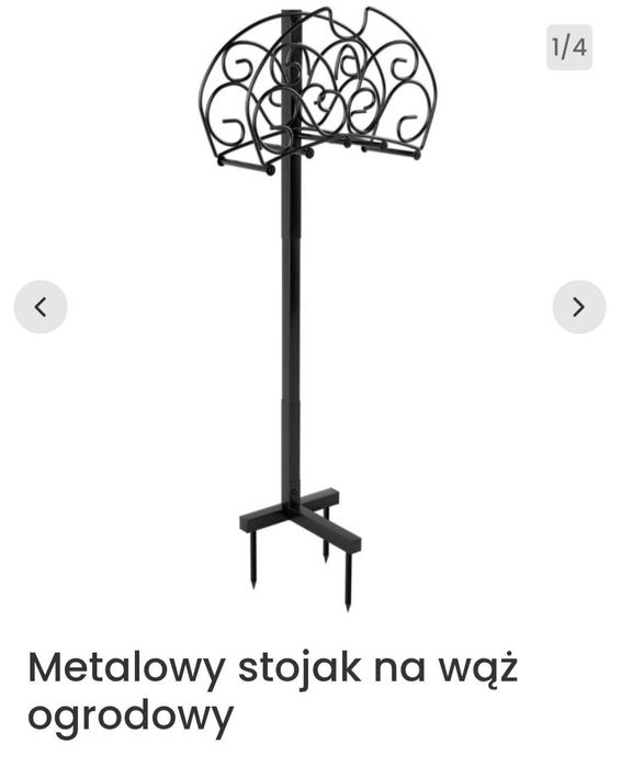Stylowy stojak na weza ogrodowego