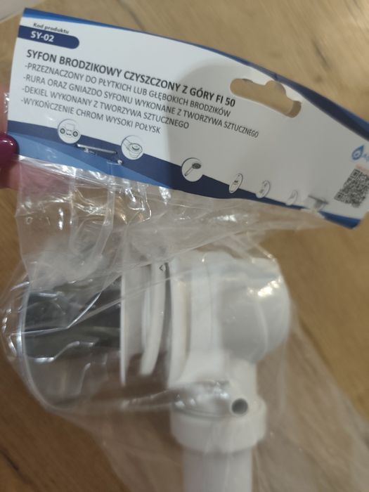 Syfon brodzikowy czyszczony od góry NOWY