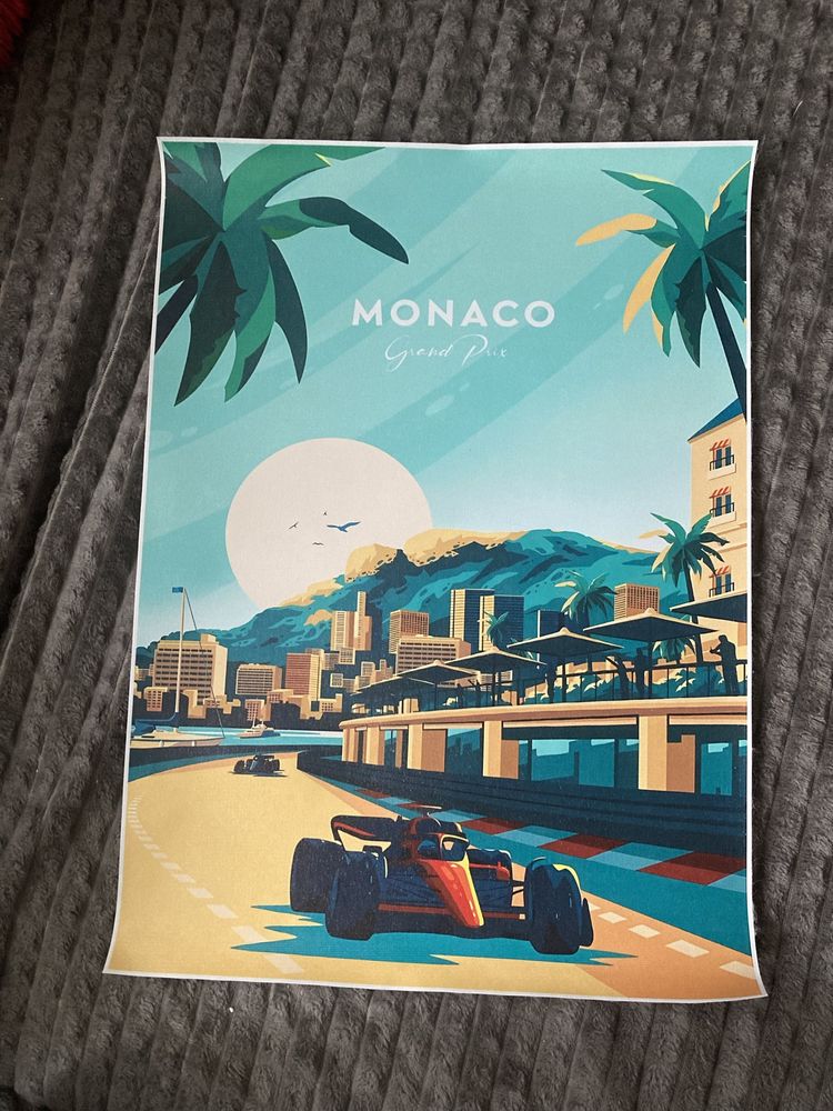 Plakat na ścianę F1 Grand Prix Monako 40x30 cm