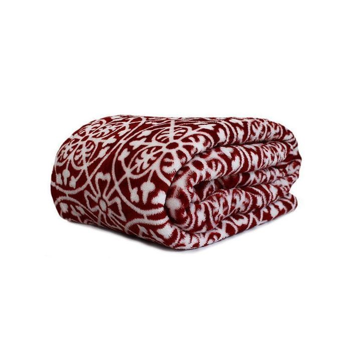 Koc Cesare miękka mikroflanela Bordowy  200 X 220 [Cm]