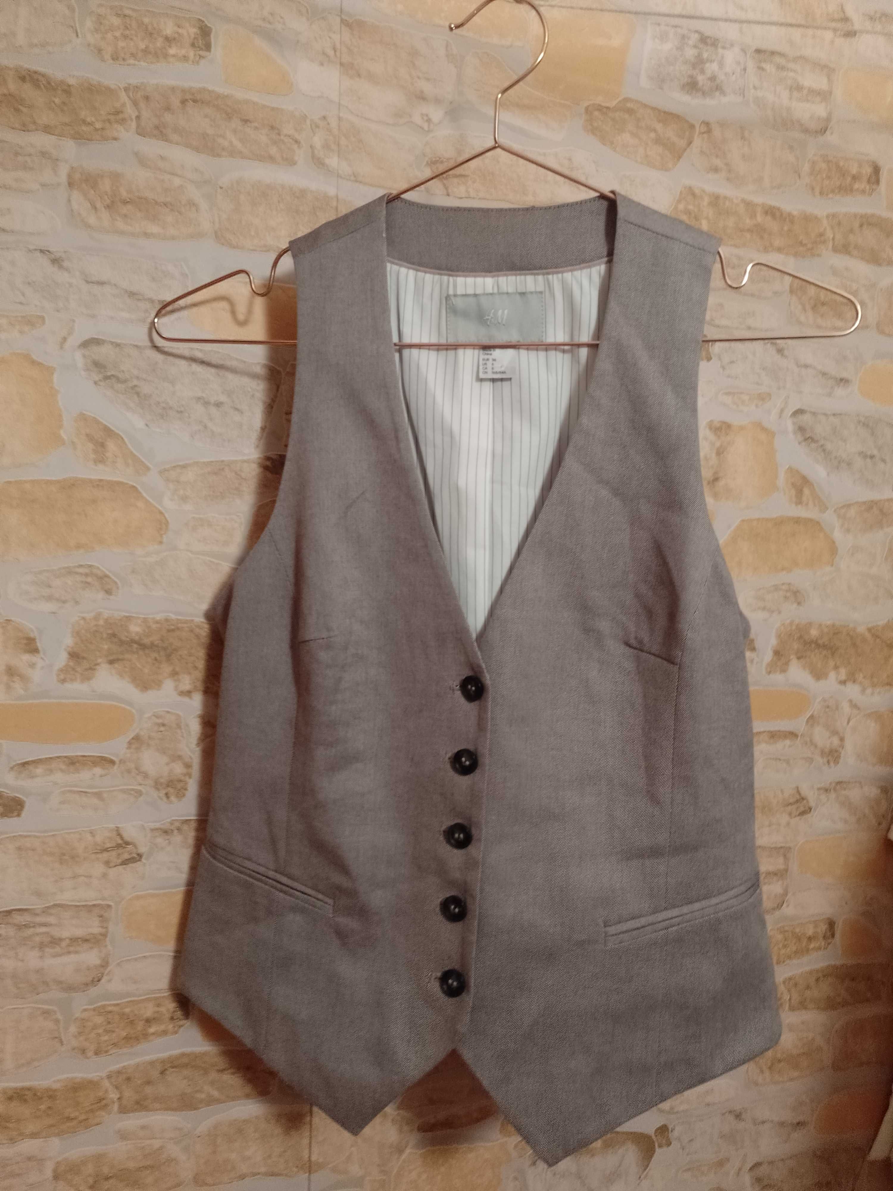 (36/S) H&M/ Biznesowa kamizelka garniturowa z Londynu