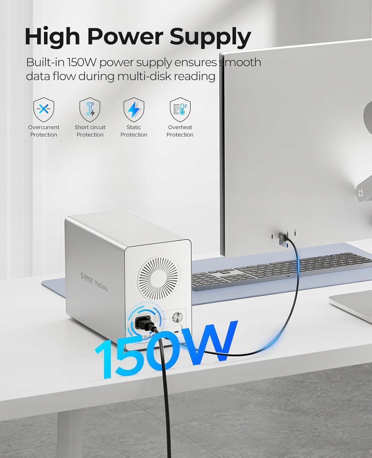 Stacja Dokująca ORICO 5x 3.5/2.5 SATA USB-C 10Gbps MAX 110TB Macierz