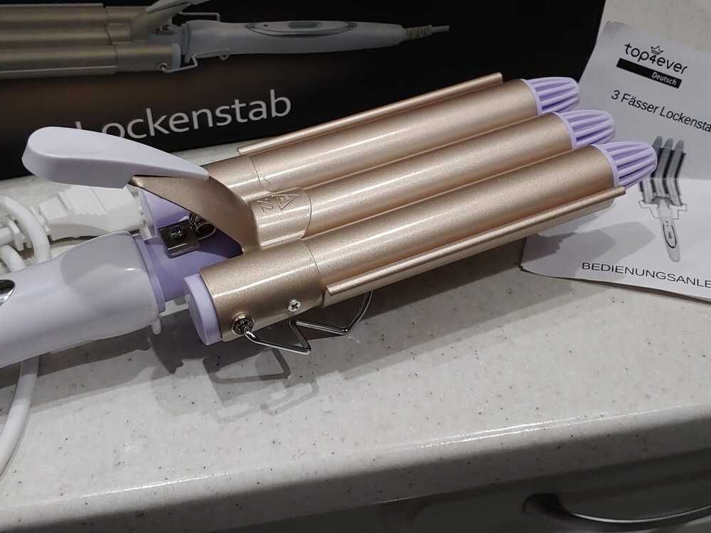 Плойка для локонов, Top4ever Lockenstab 3 стержня 22 mm, регулир.темп.