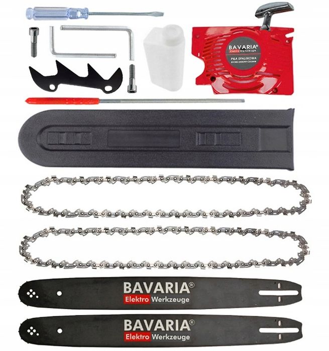 Piła Spalinowa Pilarka Łańcuchowa Do Drzewa 5,5km Mocna Zestaw Xxl Bav
