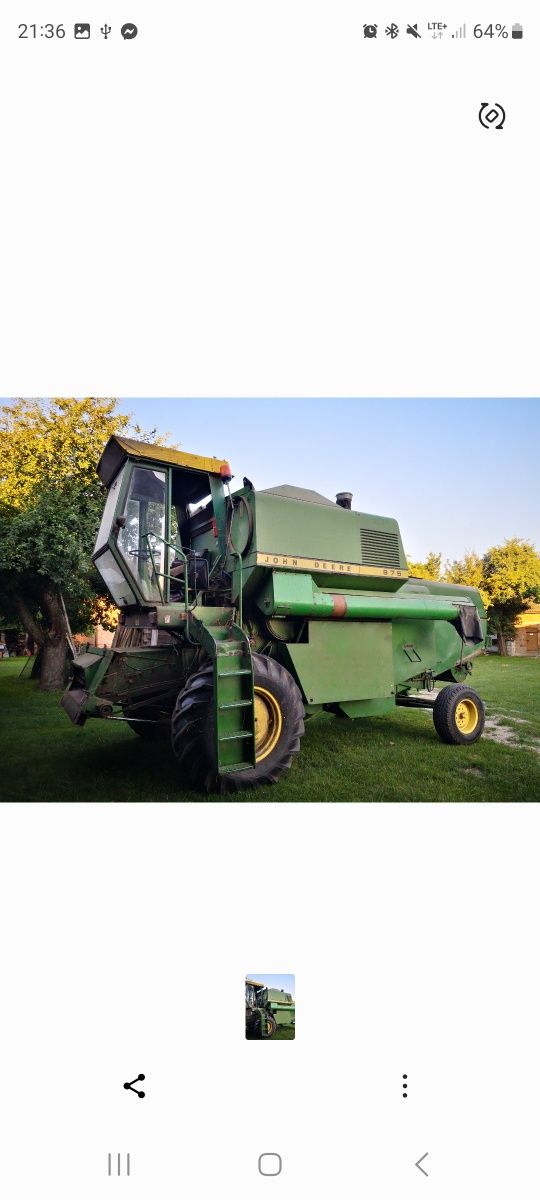 Kombajn zbożowy john deer 975