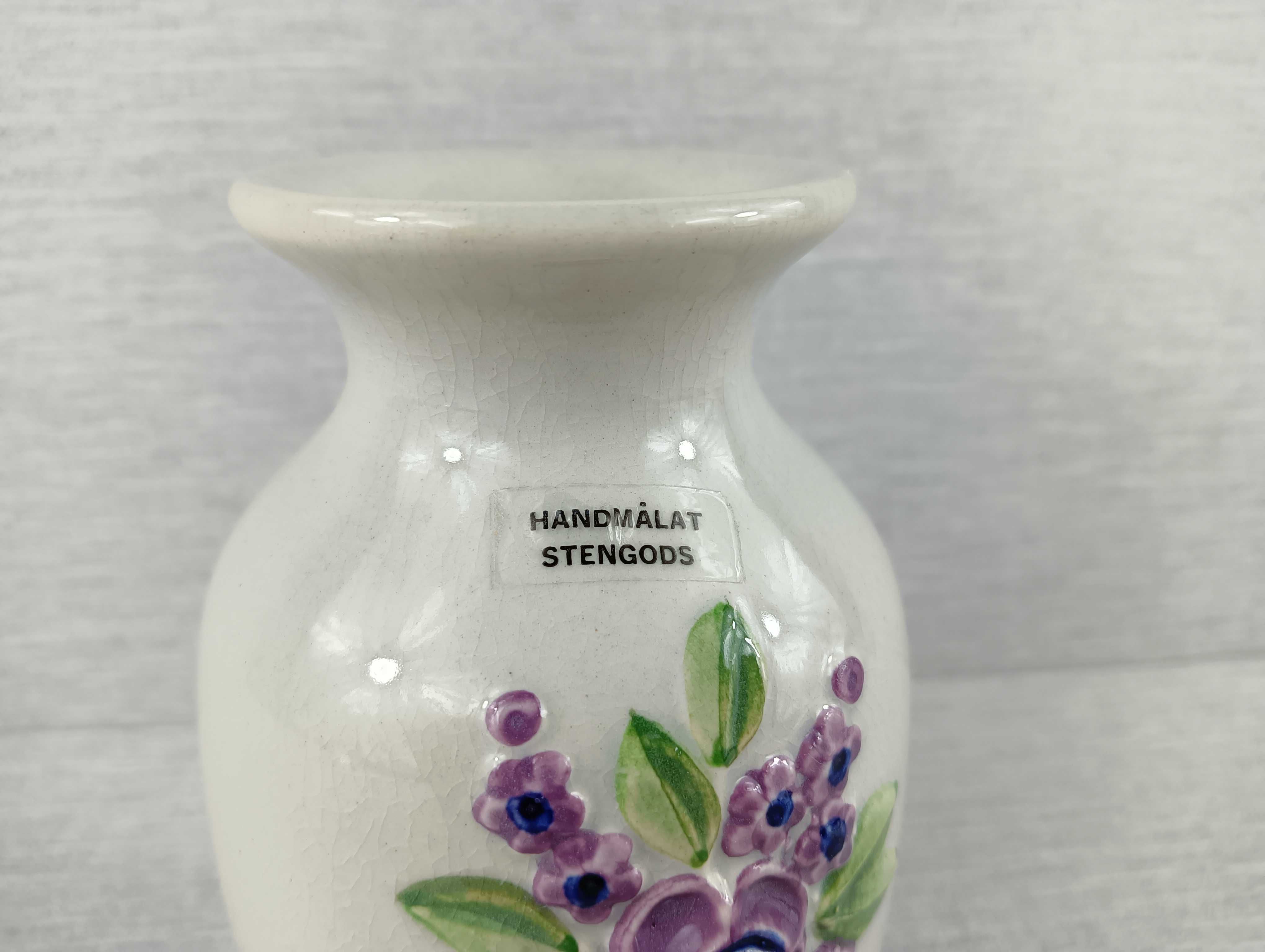 Ceramiczny, szwedzki wazon Rosa Ljung Szwecja
