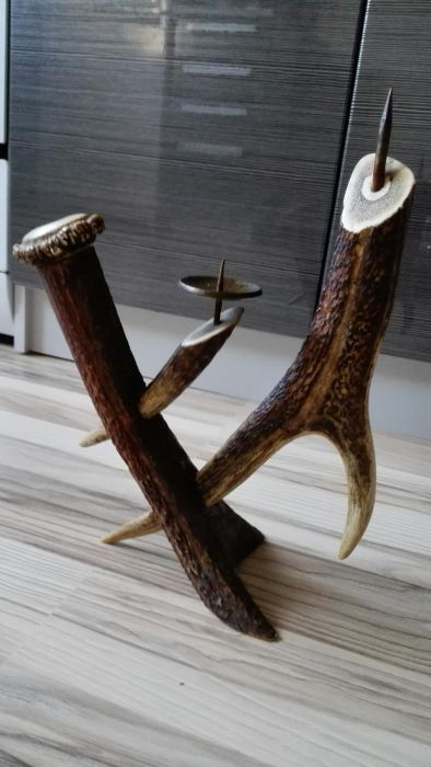 Poroże Jelenia lampka świecznik