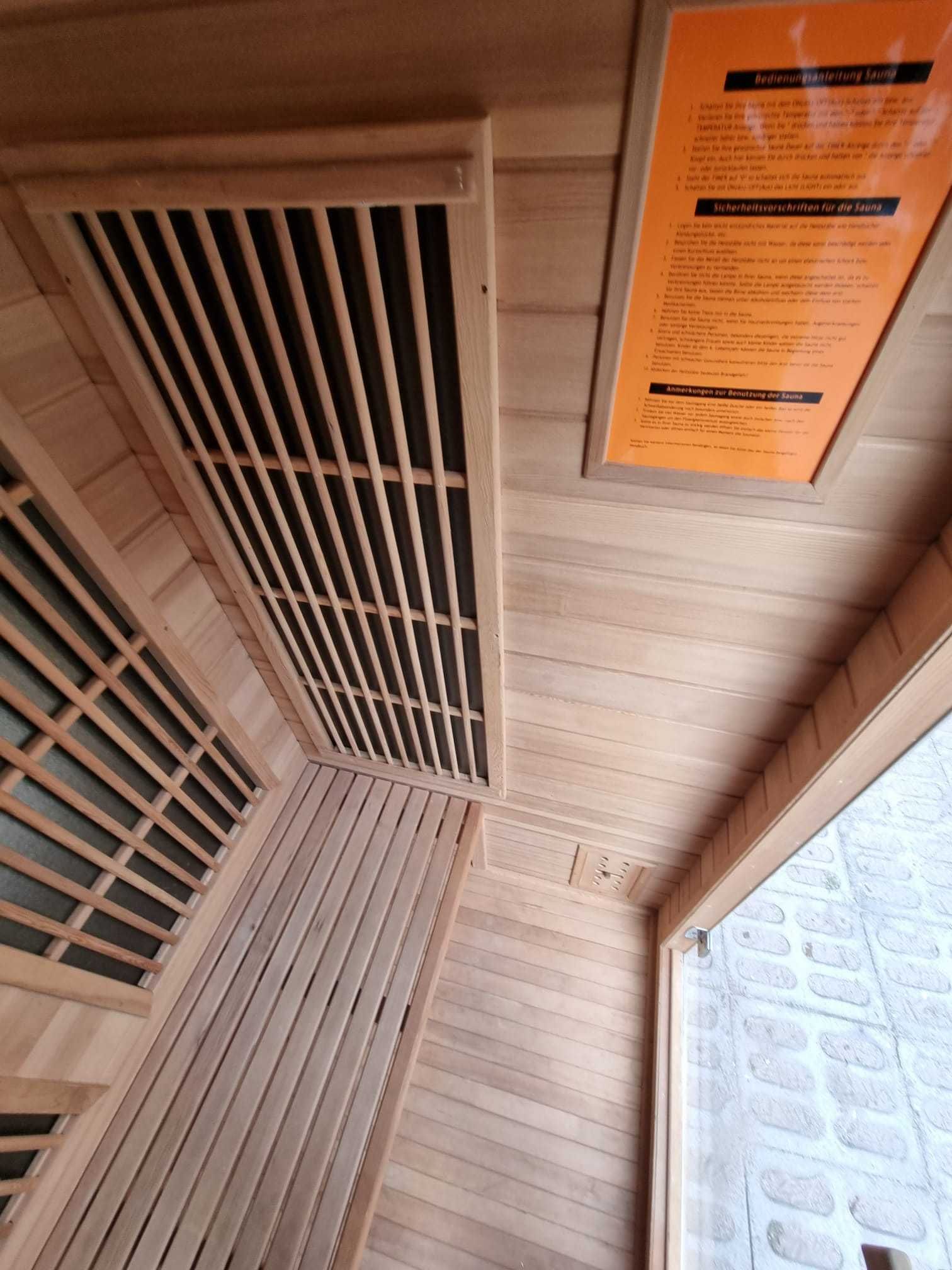 Sauna na podczerwień szklana Infrared infra red Radio LED USB MP3 okna