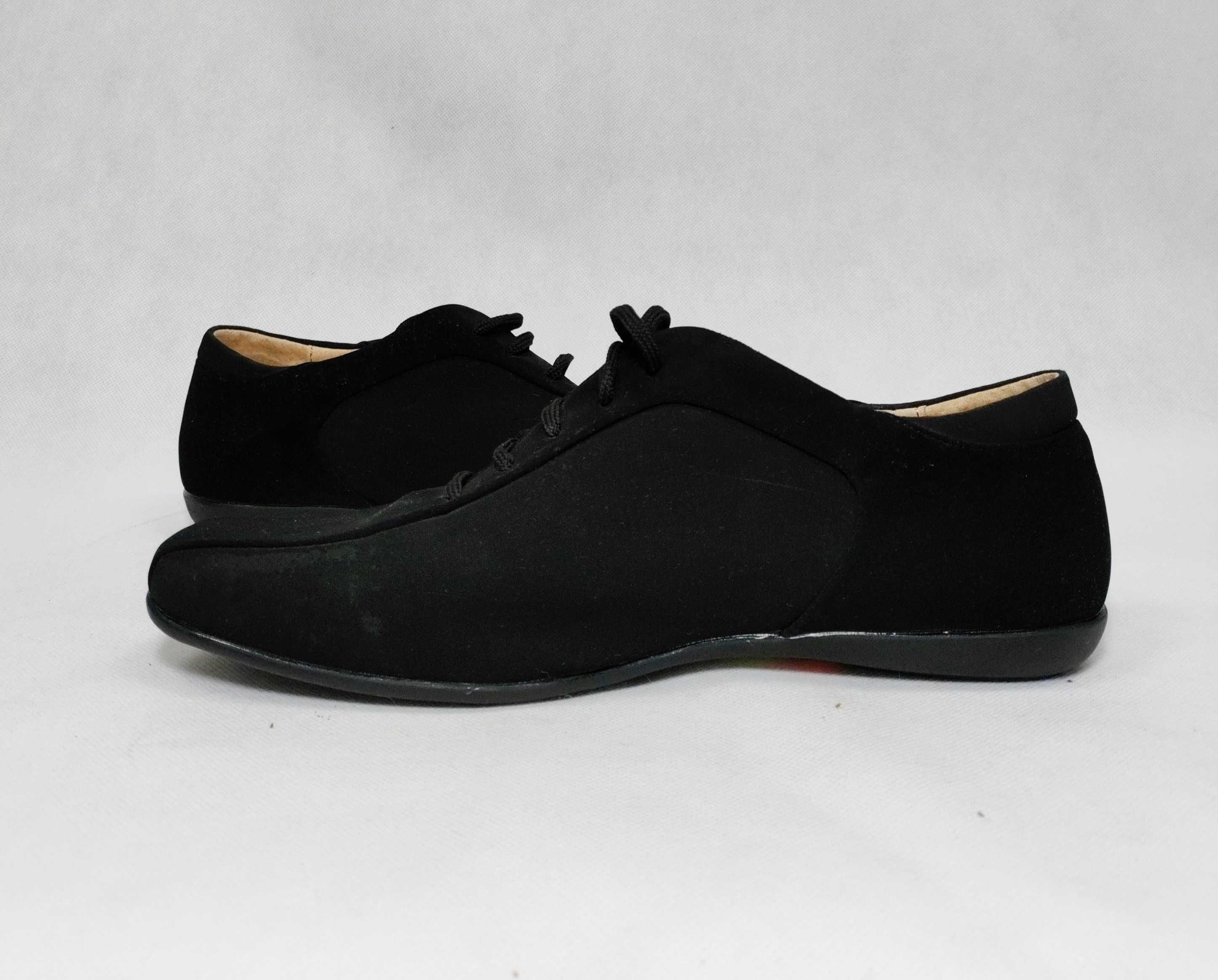 Buty półbuty męskie skórzane wizytowe sznurowane czarne GOOR 41 BM0026