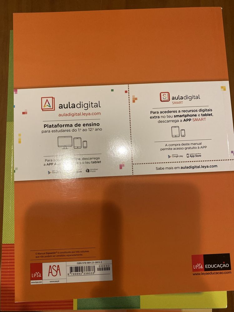 Manuais matematica A 12  volumes 1, 2 e 3 e caderno de acividades