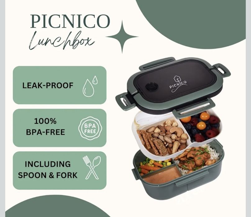 Nowy Lunch box widelec + łyżka