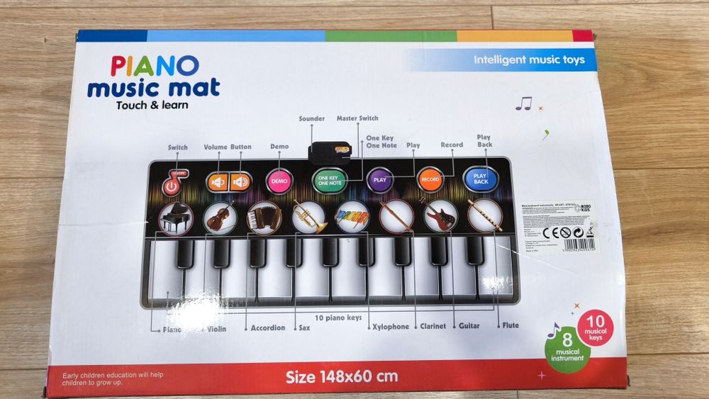 Muzyczna mata pianino duża 148cm szerokości - mało używana