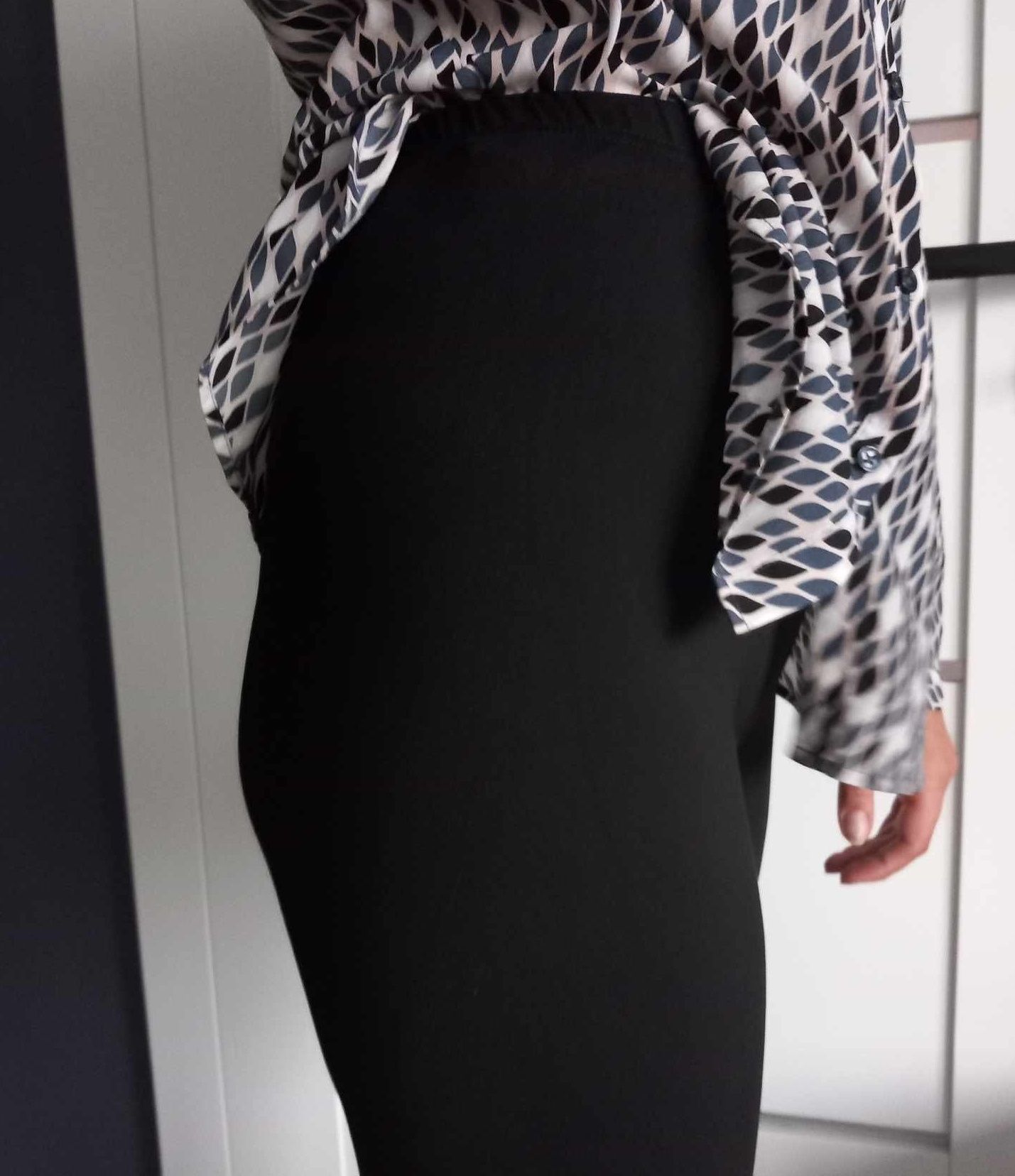 Czarne elastyczne legginsy 2xl