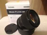 L| Sigma 56 f1.4 dla Sony E - jak nowy
