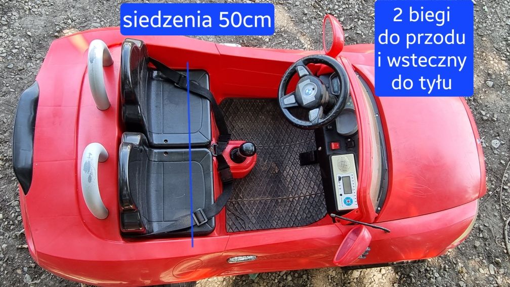 DUŻY samochód auto BMW na akumulator dla dzieci 2 osobowy autko dwoje