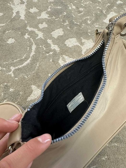 жіноча сумка  через плече бежева тканинна