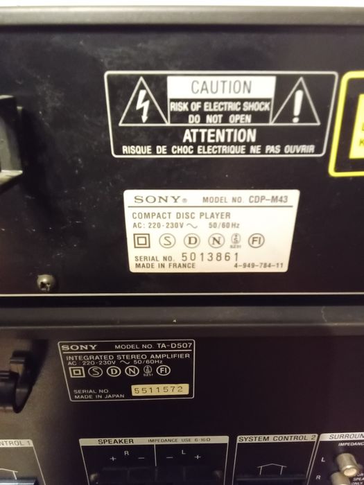 Усилитель Sony TA-D 507+CD player CDP M43.б/у в супер состоянии.