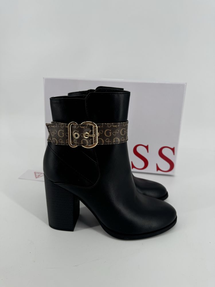Czarne Eleganckie botki na obcasie GUESS Madella rozmiar 36 Oryginalne