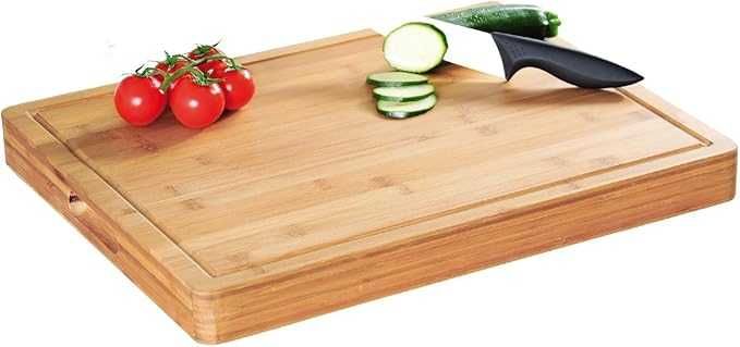 Kesper 58125 deska do krojenia bambusa, brązowa, 50 x 40 x 5 cm
