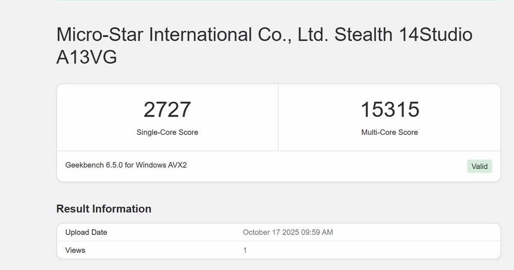 Msi stealth 14, 13700h 160w PL2, rtx4070 90w 14", 64gb ddr5, 2tb ssd