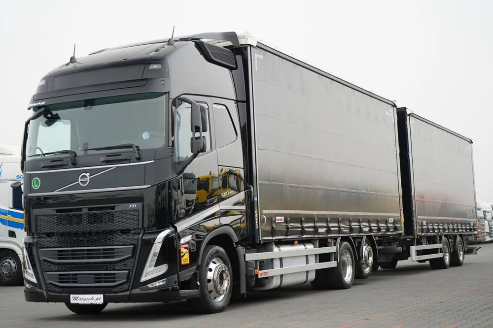 Volvo VOLVO FH 500 / XXL / ZESTAW TANDEM PRZEJAZDOWY 120 M3 / 2024 / KLIMATYZACJA POSTOJOWA / ZAWIESIE DOKI DO WÓZKA / OŚ PODNOSZONA / ALUFELGI / PRZYCZEPA WECON / PO KONTRAKCIE SERWISOWYM