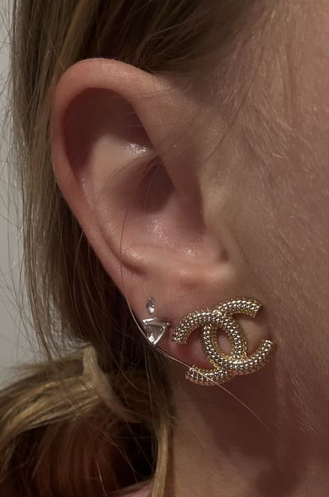 Kolczyki Chanel złoto