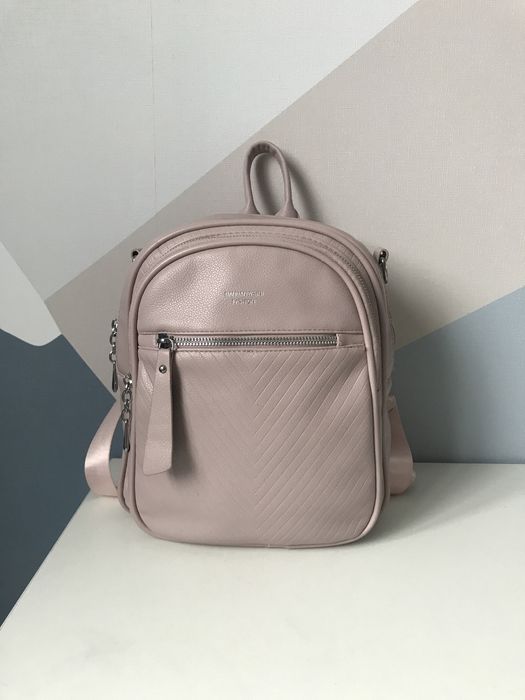 Рюкзак екошкіра пудра для дівчинки