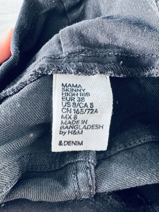 Czarne spodnie elastyczne H&M mama M