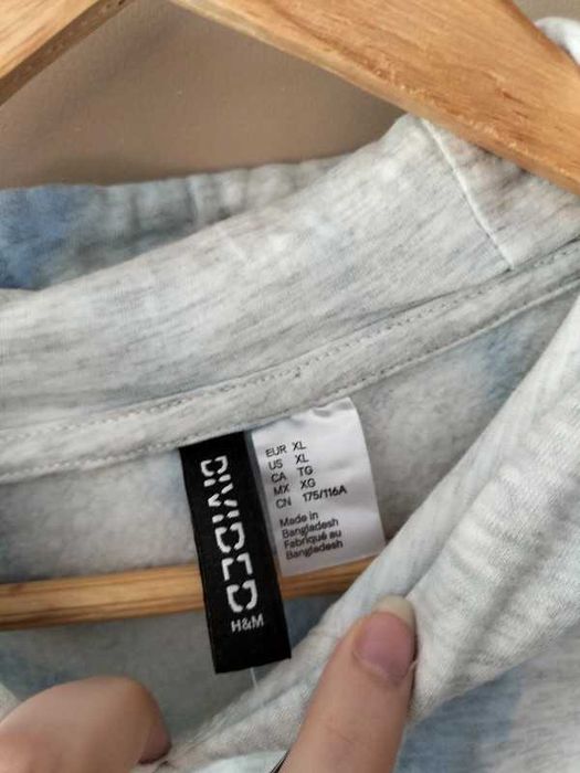 Damska bluza dresowa z kapturem krótka cropped Ala tie dye oversize